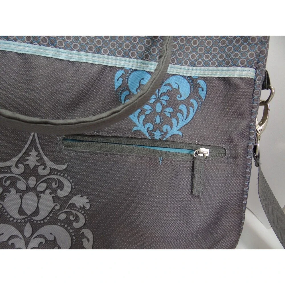 Grey Blue 15.4” Laptop Case Bag Jackie Studio C